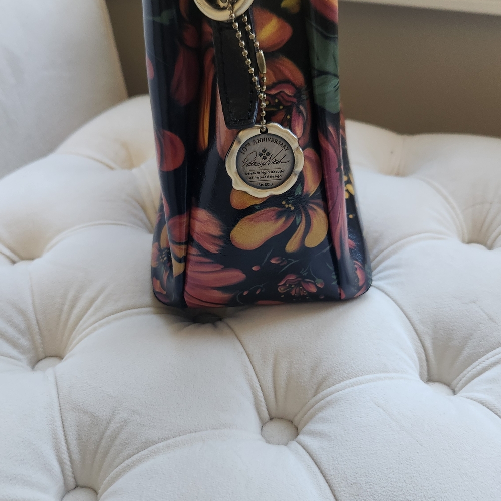 Patricia Nash Black Floral Tote